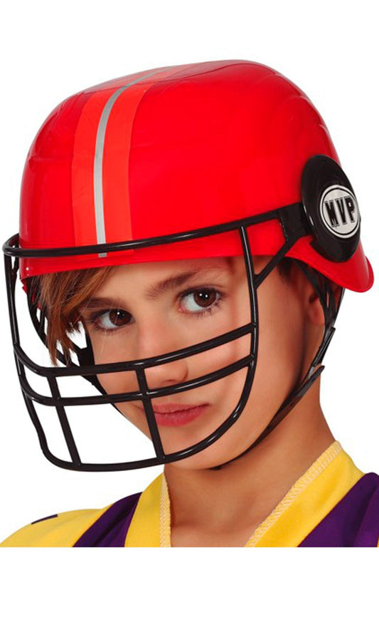 Roter Football Helm für Kinder