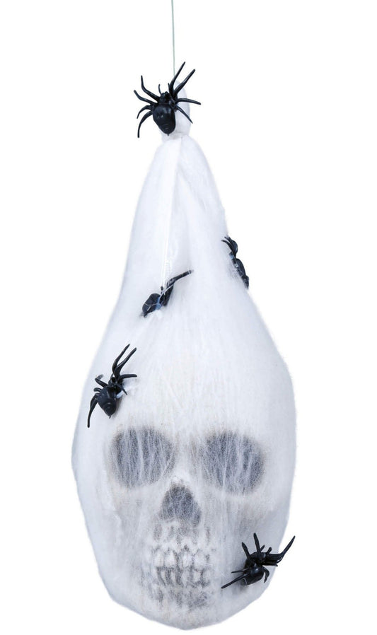 Totenkopf im Spinnennetz Hängedeko