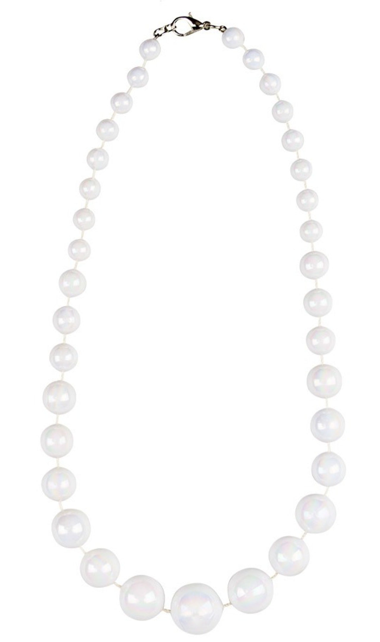 Halskette mit weißen Perlen