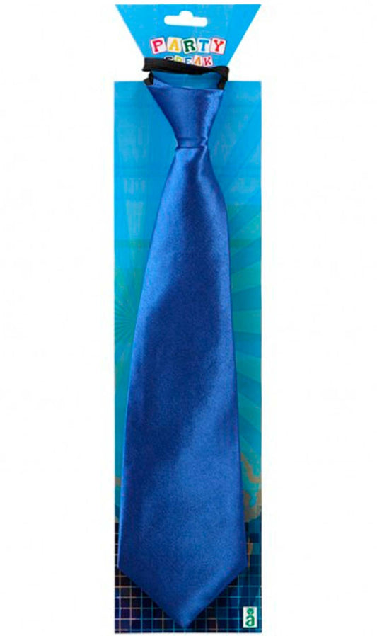 Satin Krawatte blau