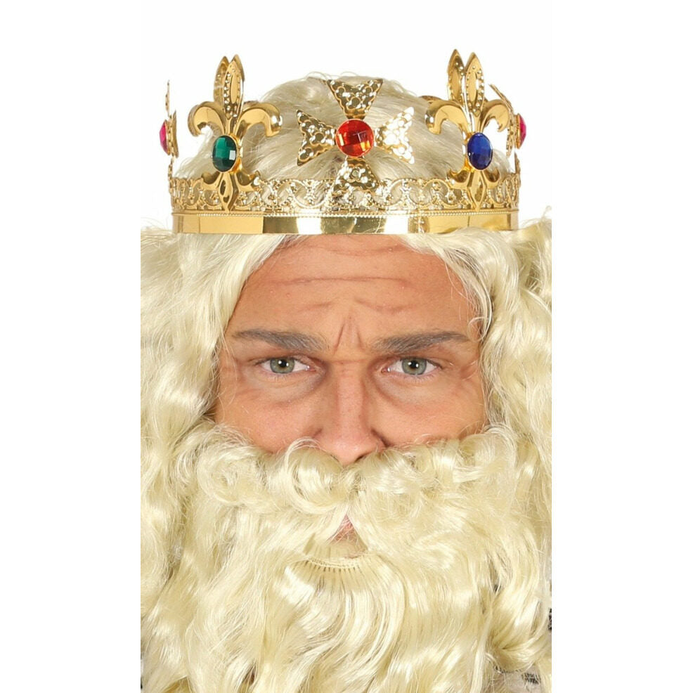 Exacoo Königskrone In Gold-Optik – Für Geburtstag, Halloween, Cosplay, Party-Dekoration, Für Männer & Mehr