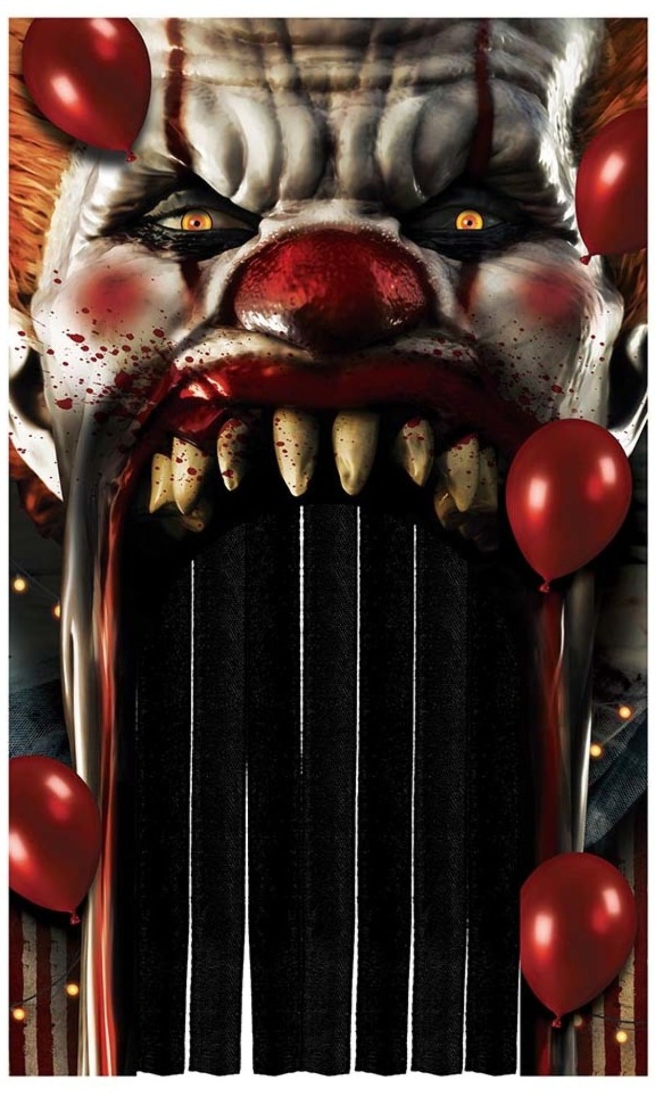 Schauriger Horror-Clown-Vorhang