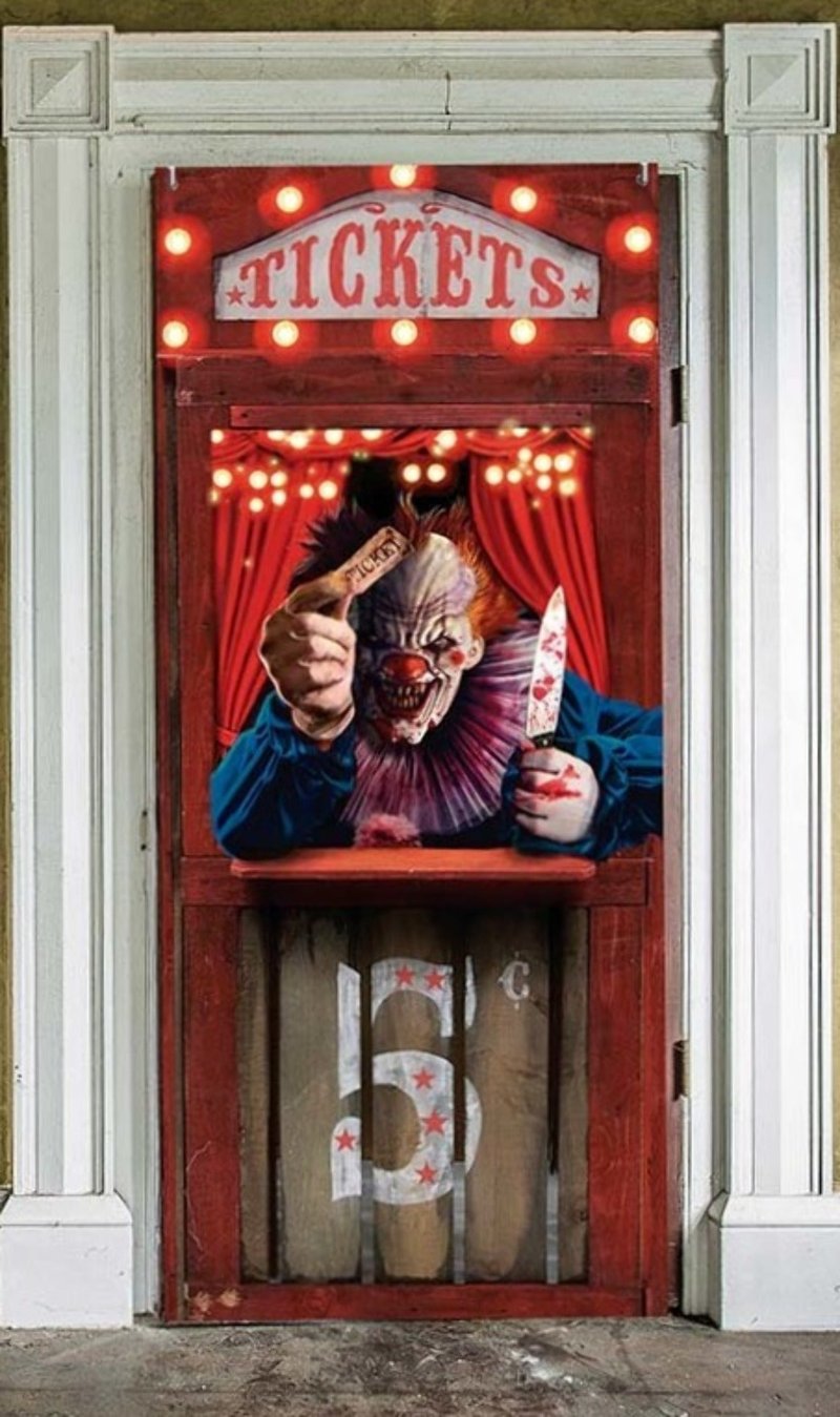 Türvorhang Horror-Clown