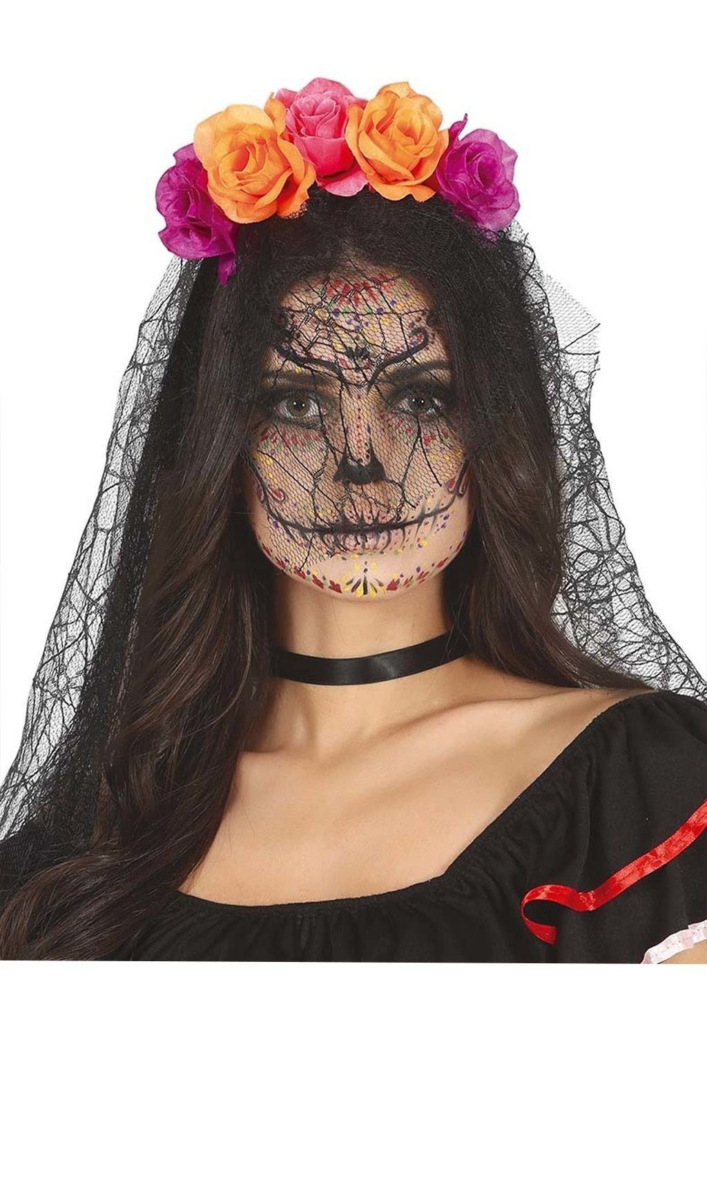 Haarreif Catrina Blumen mit Schleier