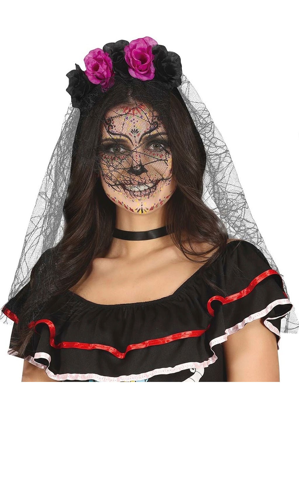 Catrina Haarreif Lila mit Schleier