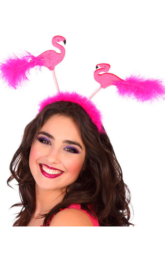 Haarreif mit rosa Flamingos