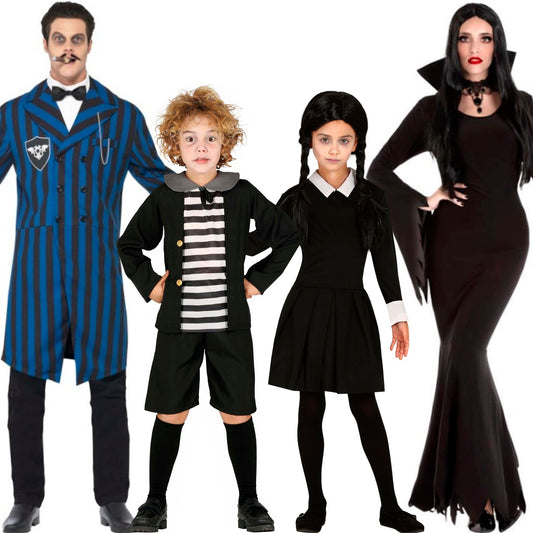 Disfraces en grupo de Familia Addams