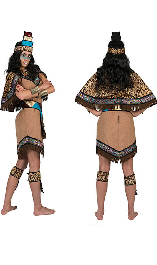 Disfraz de Azteca Flecos para mujer I Don Disfraz