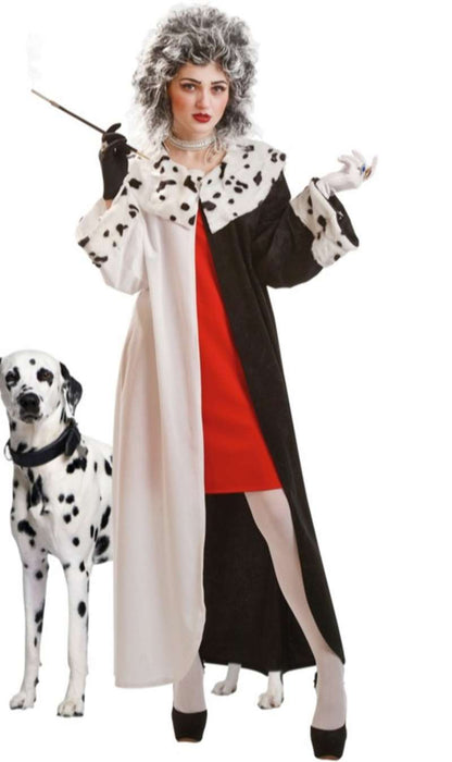 Disfraz de Cruella Abrigo mujer | Don Disfraz