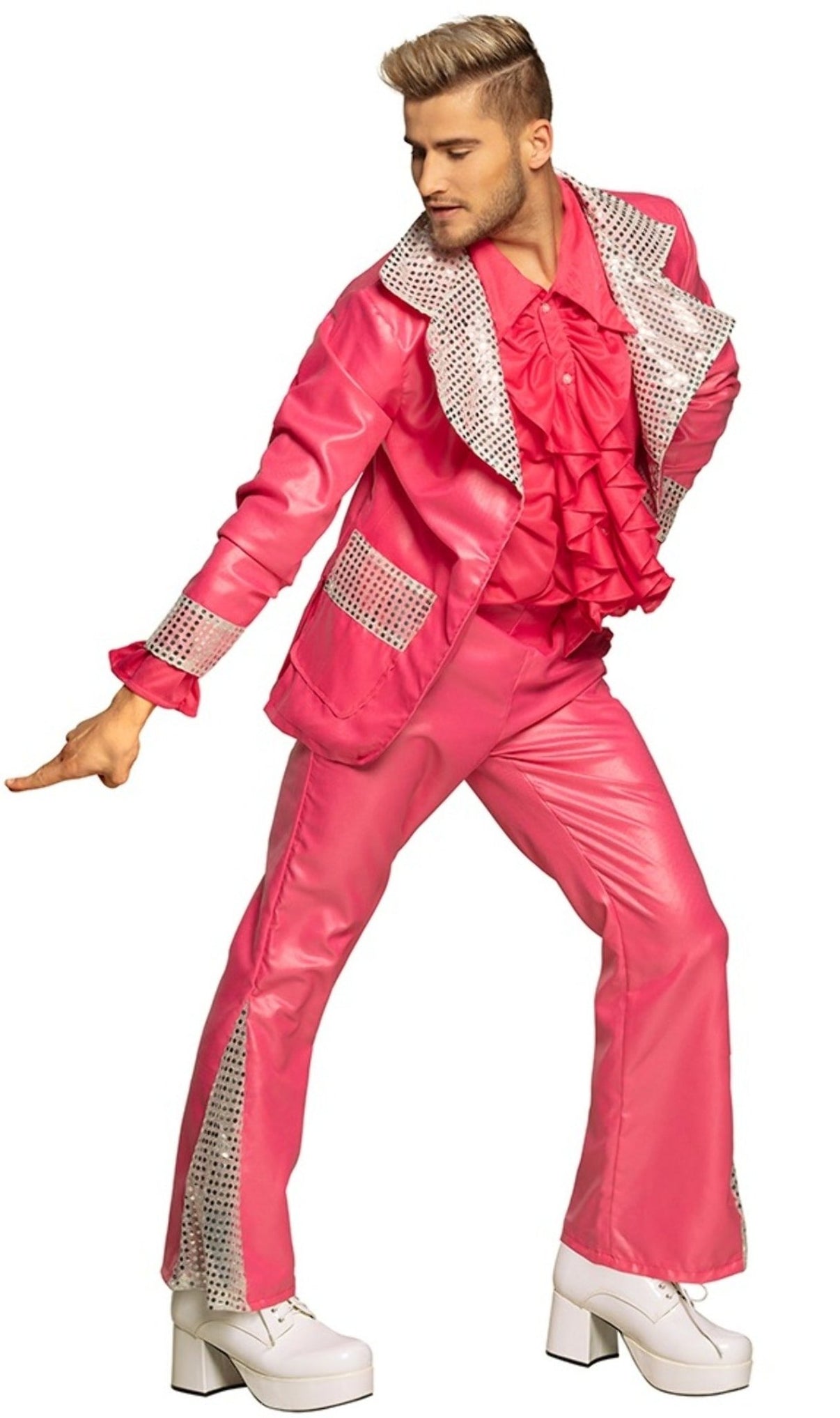 Disfraz de Disco Rosa para hombre I Don Disfraz