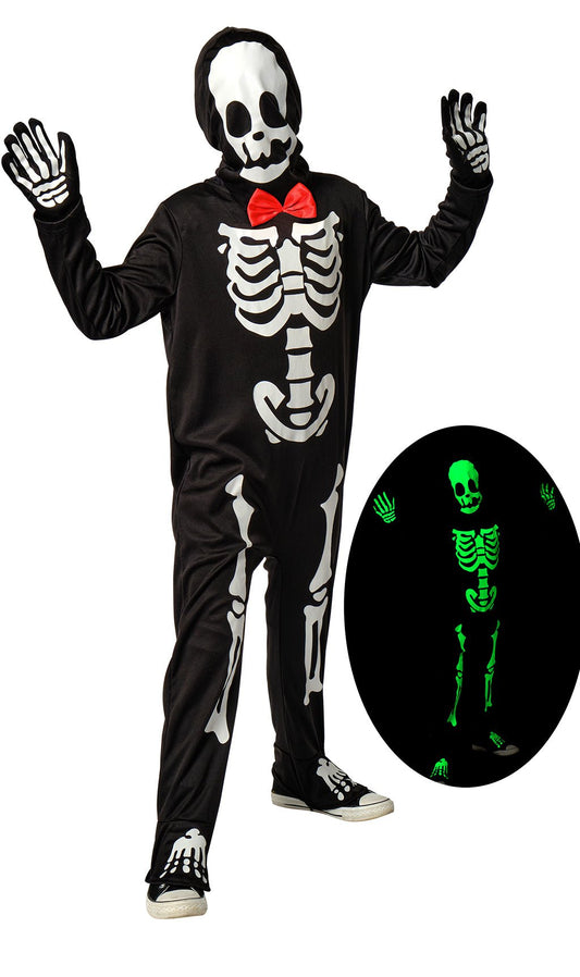 Disfraz de Esqueleto Elegante Glow para niño I Don Disfraz
