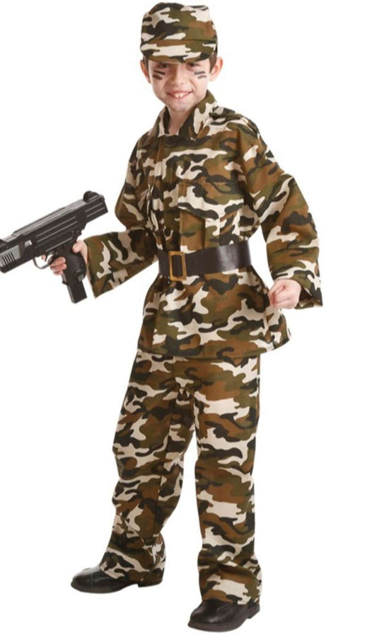 Disfraz de Militar con Gorra infantil I Don Disfraz
