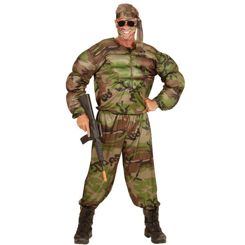 Muskulöser-Soldat-Kostüm für Herren