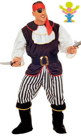 Einäugiger Pirat-Kostüm für Herren