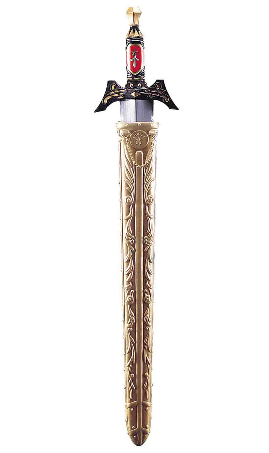 Mittelalterliches Gravur-Schwert mit Scheide