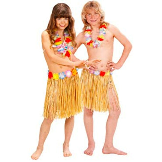 Falda Hawaiana Paja infantil | Don Disfraz