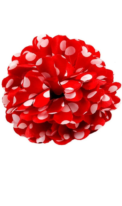 Rote Sevillana-Blume mit Tupfen
