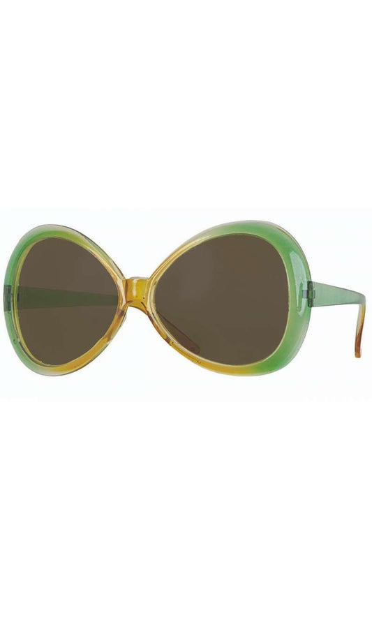 70er Brille grün