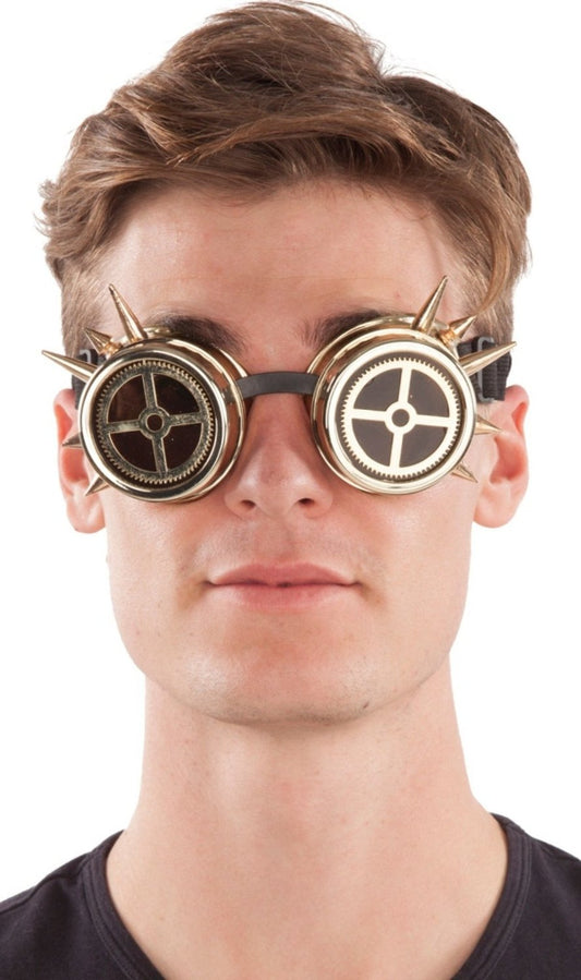 Brille Steampunk golden