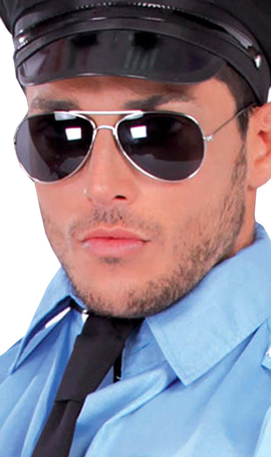 Dunkle Metallbrille
