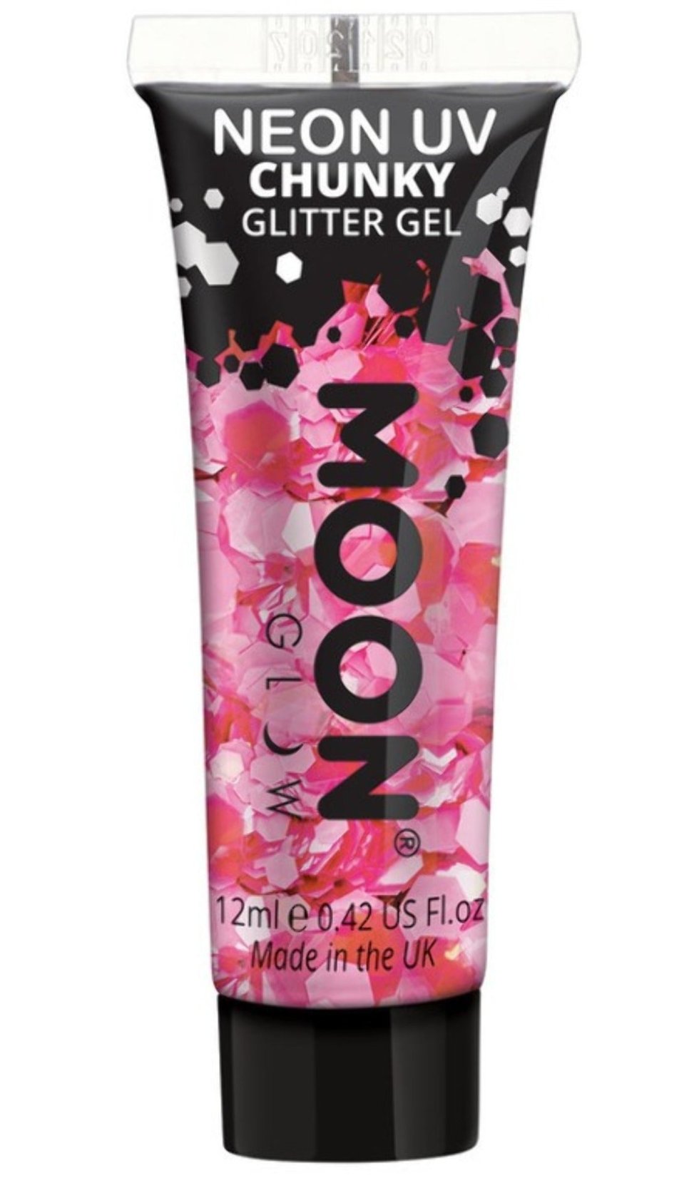 Glitter Gel Chunky UV-Neonrosa