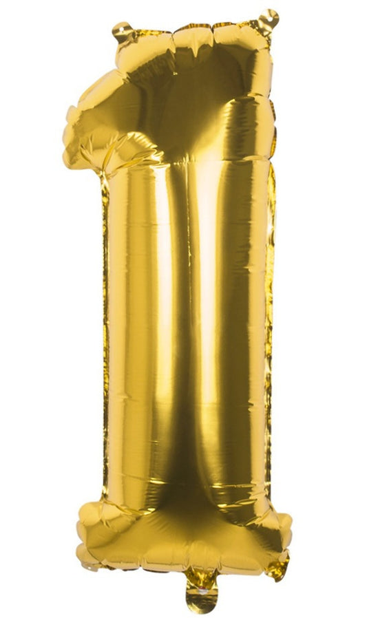 Luftballon Gold  Zahl 1, 86 cm