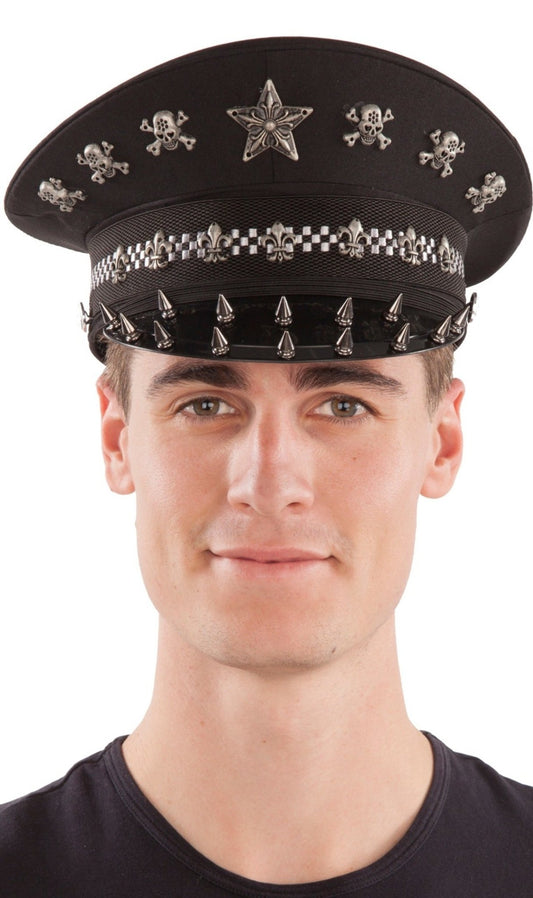 Polizei Mütze mit Nieten