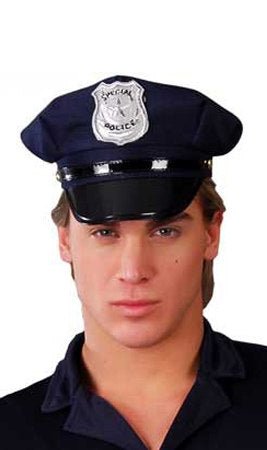 Blaue Polizeikappe