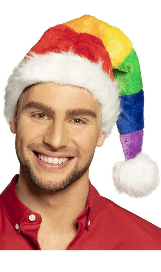 Regenbogen-Weihnachtsmütze