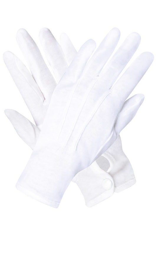 Weiße kurze Handschuhe
