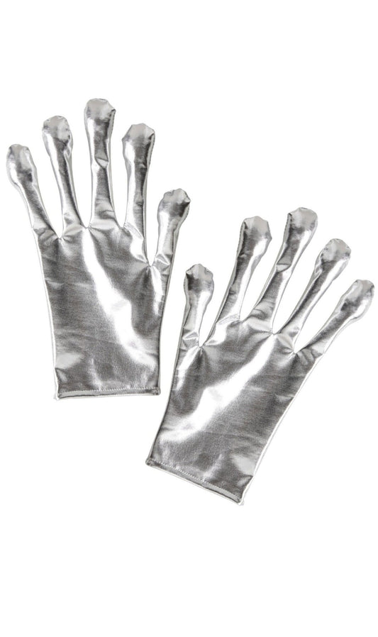 Alien Handschuhe Silber