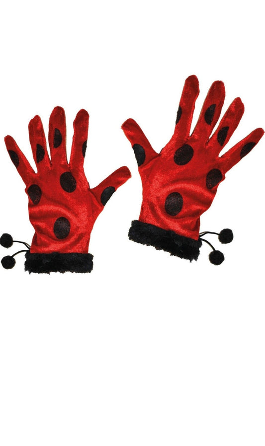 Ladybug Handschuhe mit Bommeln