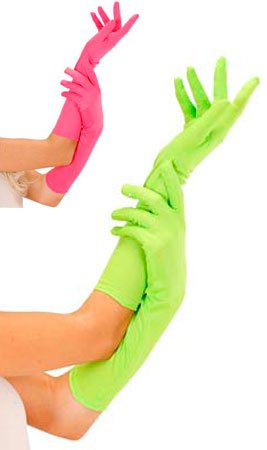 Lange Handschuhe in Neonfarben