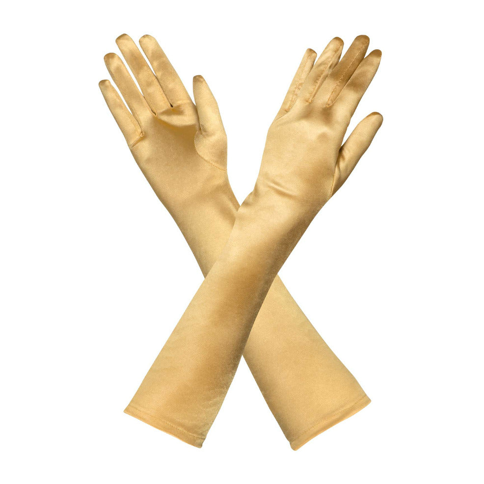 Lange Handschuhe in Gold für Erwachsene | Costumalia
