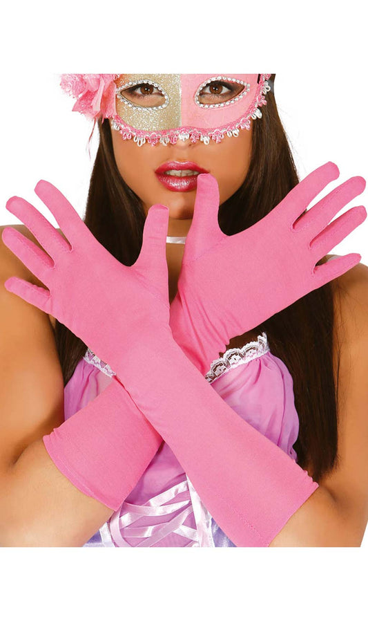 Lange Handschuhe rosa