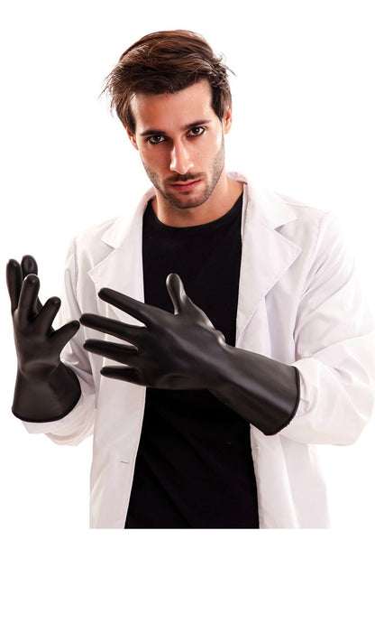 Schwarze PVC-Handschuhe