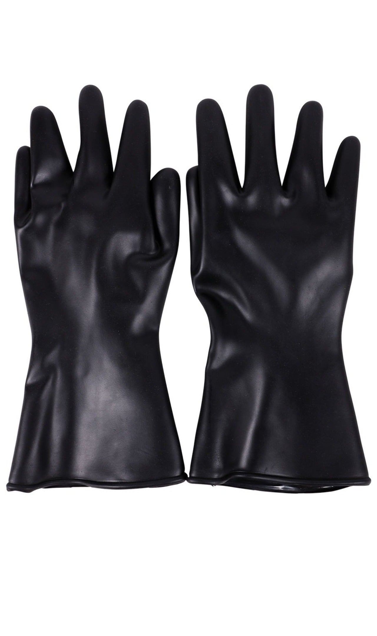 Schwarze PVC-Handschuhe