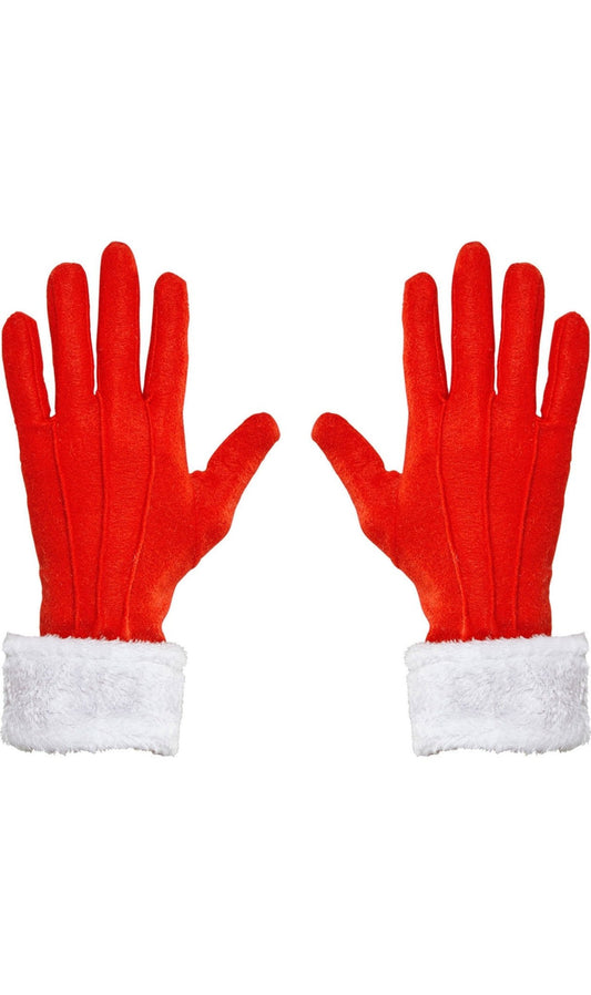 Plüsch Handschuhe Weihnachtsmann