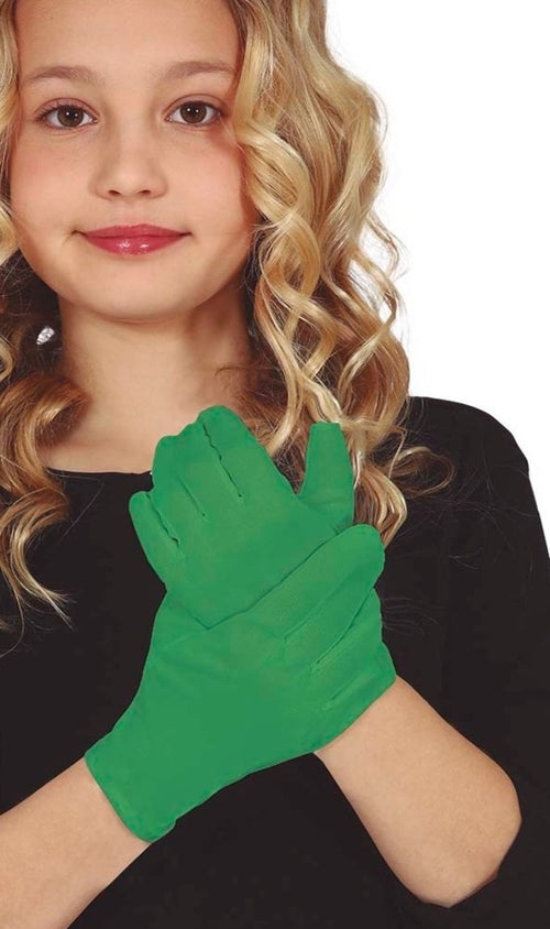 handschuhe grün karneval Handschuhe Eco grün für Mottoparty