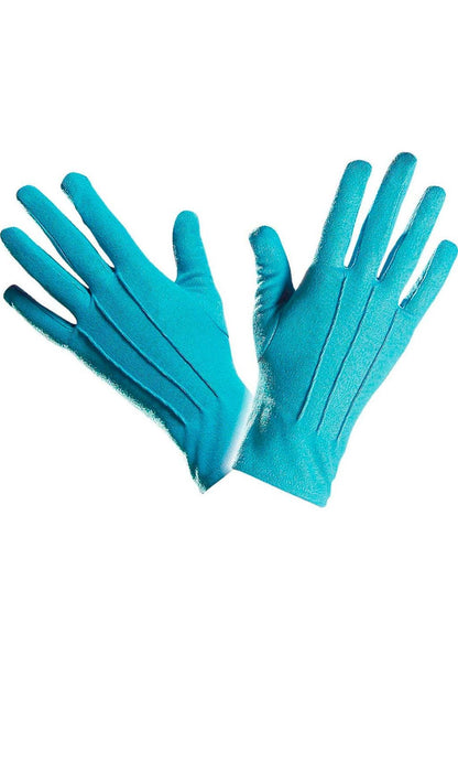 Kurze Handschuhe Blau
