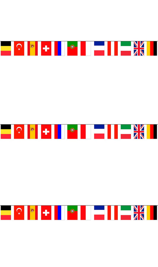 Girlande mit europäischen Flaggen