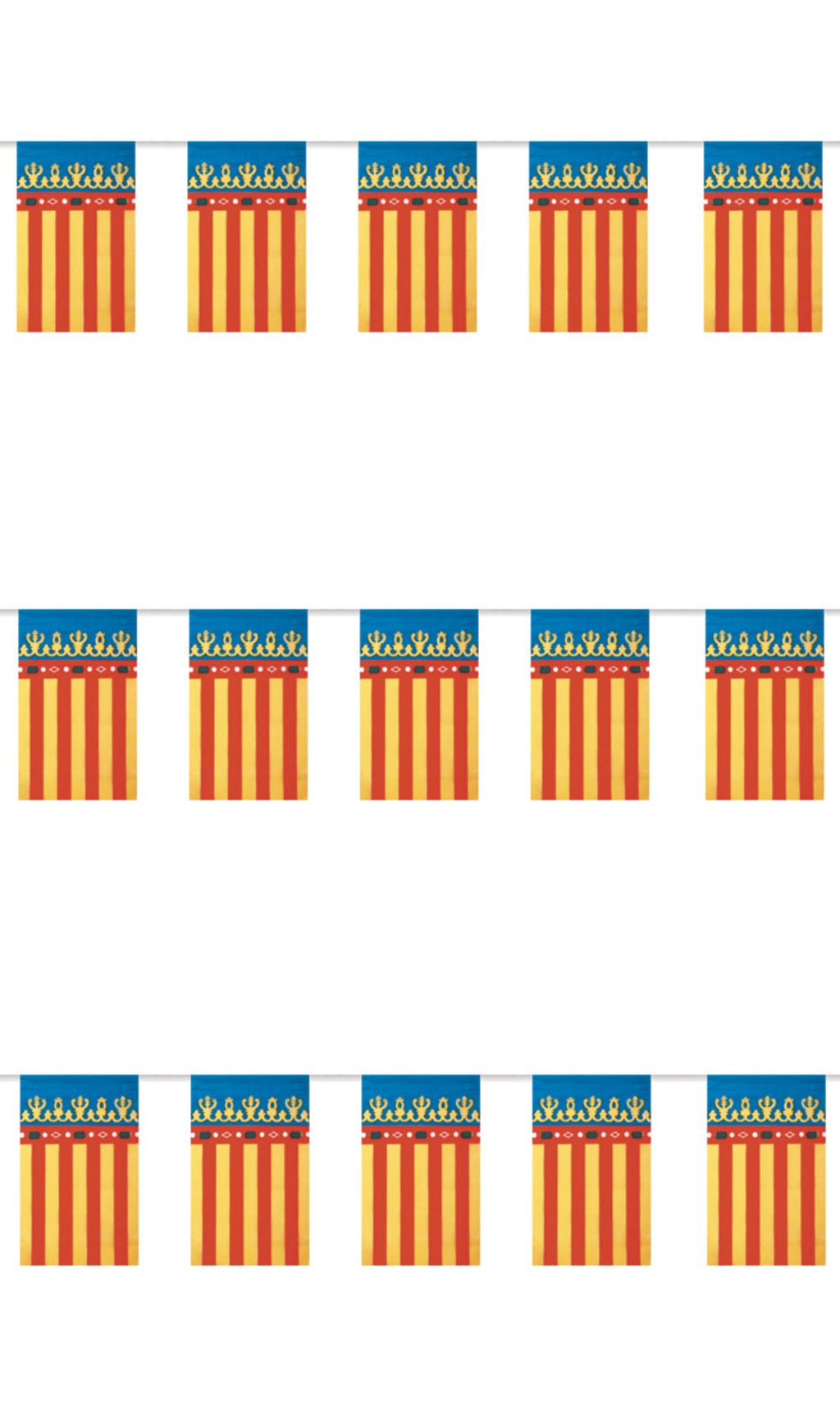 Flaggen Girlande Valencianischen Gemeinschaft