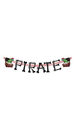 Piraten-Girlande mit Knochen