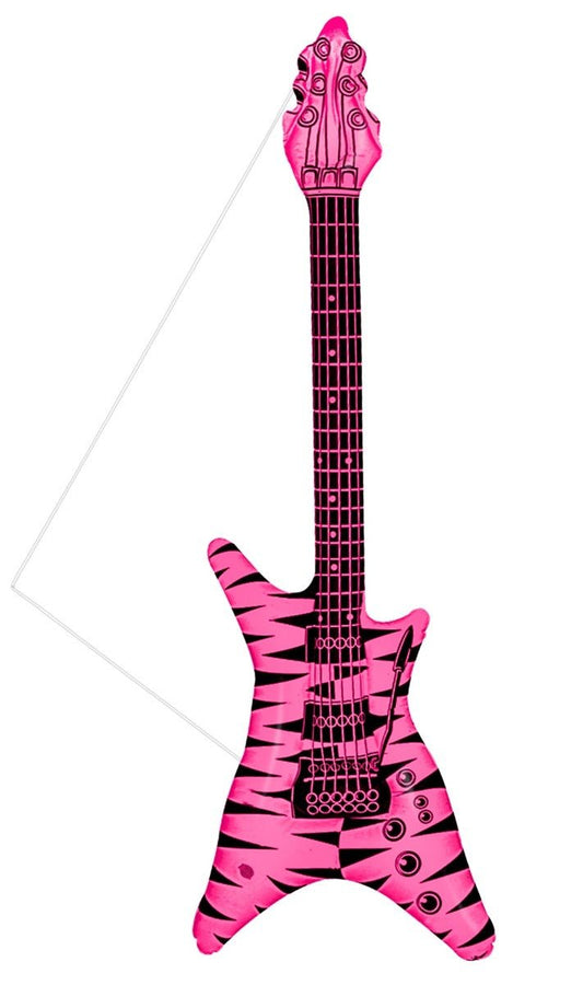 Aufblasbare, rosa Rock-Gitarre