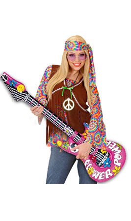 Gitarre Hippie Flower Aufblasbar