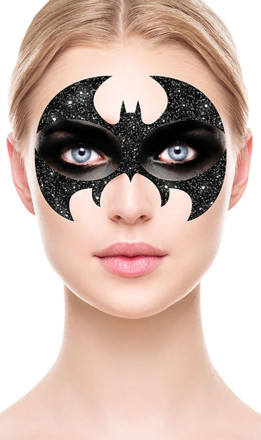 Glitzer-Make-up Batman-Maske