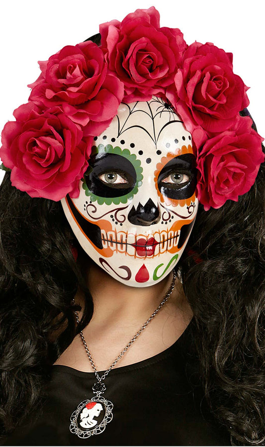 Blumige Catrina Maske