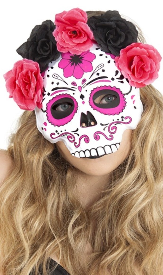 Rosen Blumen Catrina Maske