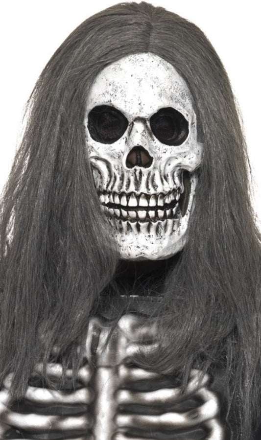 Skelett Maske mit Haare
