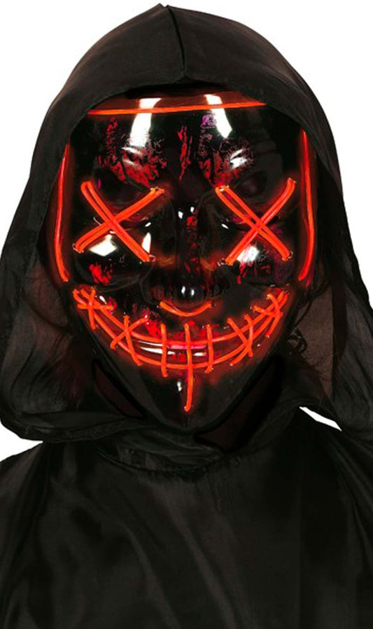 The Purge Maske in Rot Leuchtend